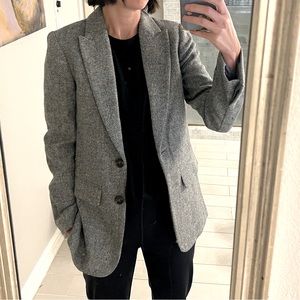 J Crew Wool Herringbone Women’s Blazer - Grey